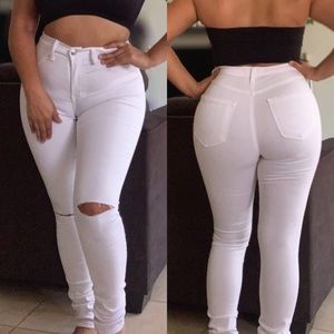 White jegging stretchy